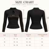 Brown Japenese long sleeve top