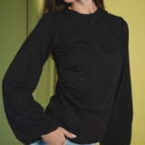 The Puffed Sleeve Top in black