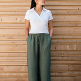 Olive Linen Pants