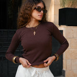 Brown Bow Top