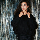 Suede Bomber Jacket – In Black