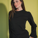 The Puffed Sleeve Top in black