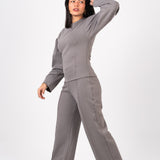 Grey Interlock Knit Pants