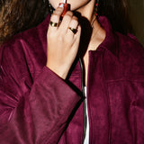 Suede Bomber Jacket – In Burgundy