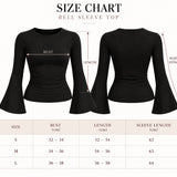 Brown Bell sleeve top